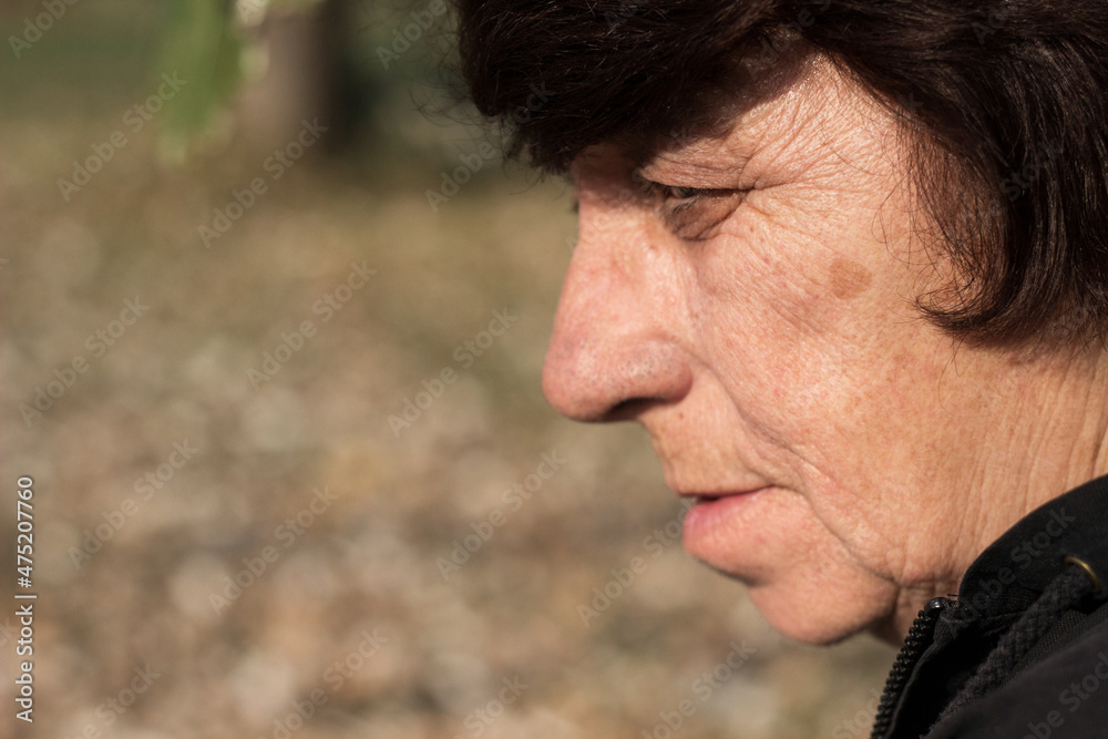 Portrait of senior woman feeling lonely and sad Portrait of senior woman feeling lonely and sad