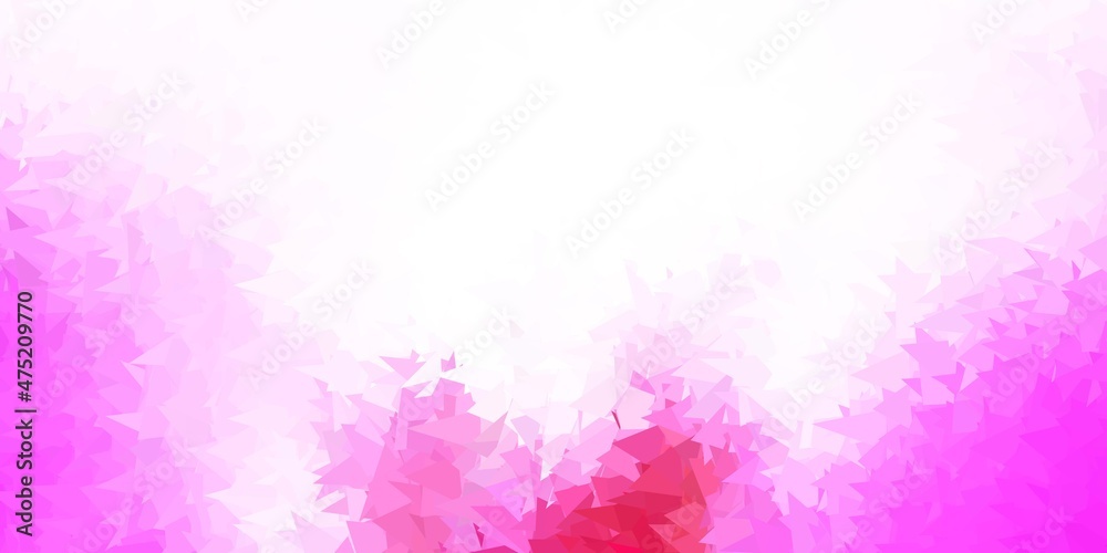 Obraz premium Dark purple, pink vector triangle mosaic design.