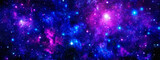 Cosmic background with nebula and bright stars