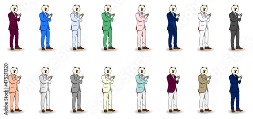 オシャレなインテリスーツのシロクマ