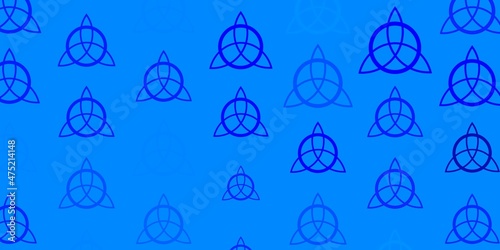 Light Pink  Blue vector template with esoteric signs.