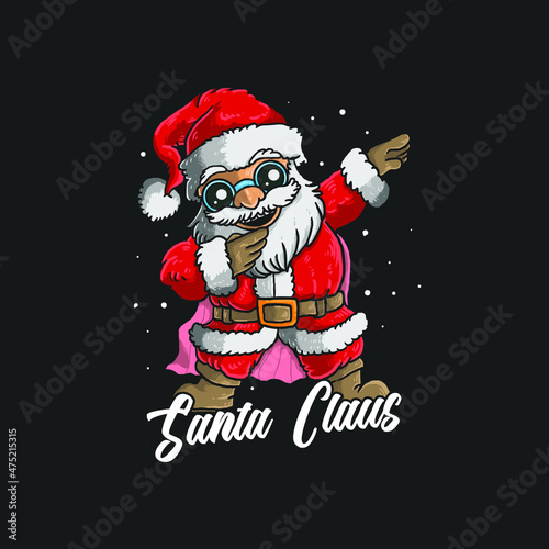 cute santa claus dabbing dance