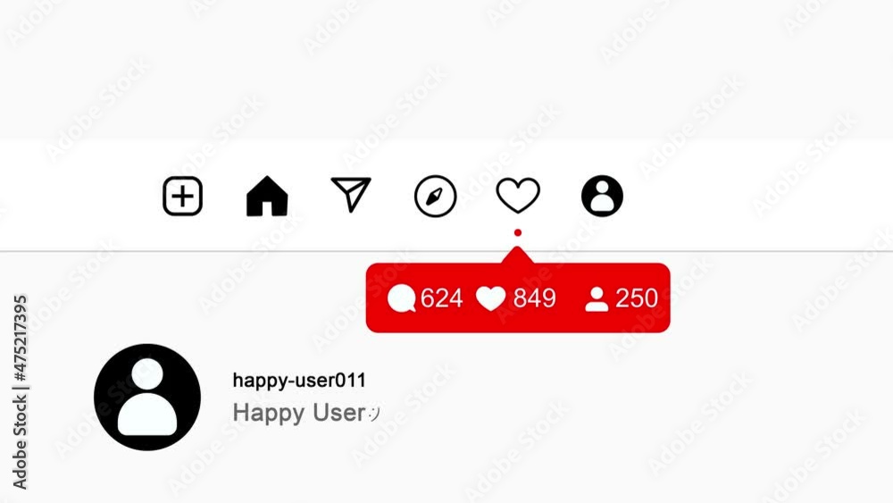 Animated Social media Notification with Likes, Comments and Followers ...