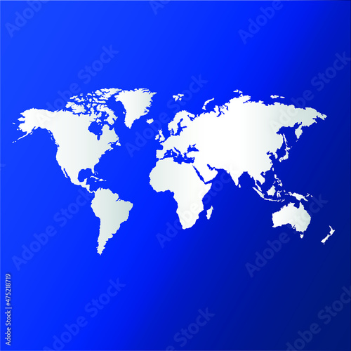 premium wold map design vectoral illustration with blue izolated background