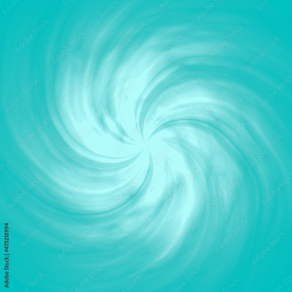 A white rotating galaxy on a turquoise background. Turquoise abstraction with a pattern in the center. A bright galaxy. A white rotating galaxy on a turquoise background. Turquoise abstraction with a pattern in the center. A bright galaxy.