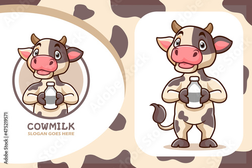Cartoon milk cow design template