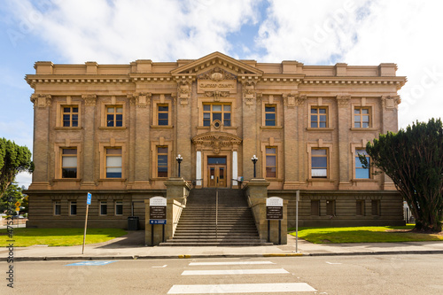 Historical Clatsop County Courthouse exterior in Astoria, Oregon photo