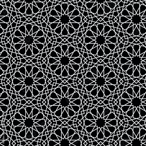 White outline mandala on a black doodles sketch good mood