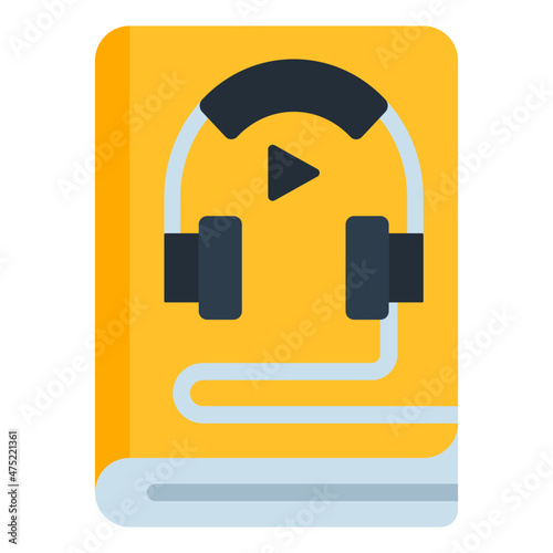 audiobook flat icon