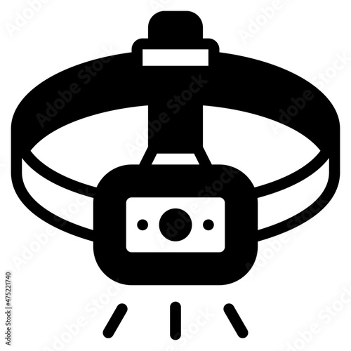 headlamp glyph icon