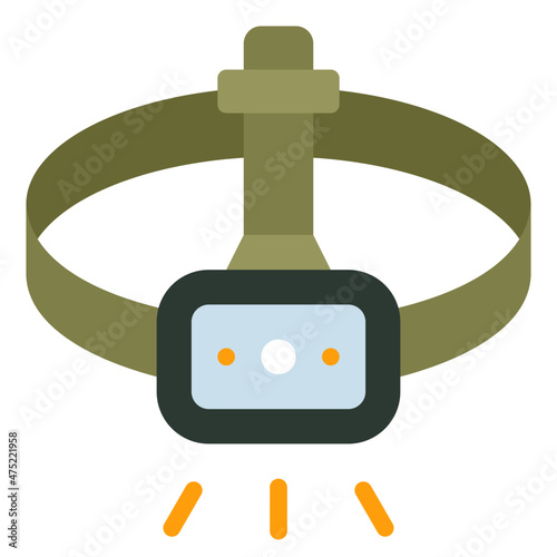 headlamp flat icon