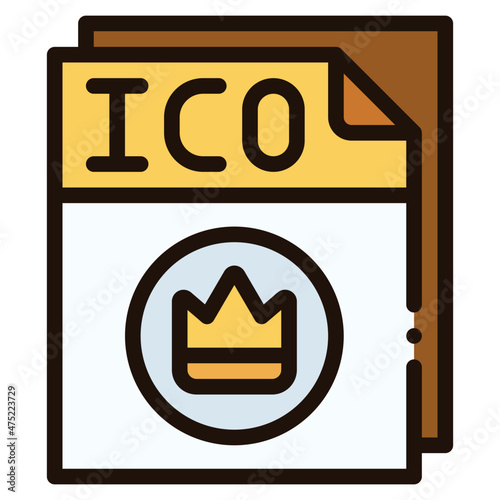 ico file filled outline icon