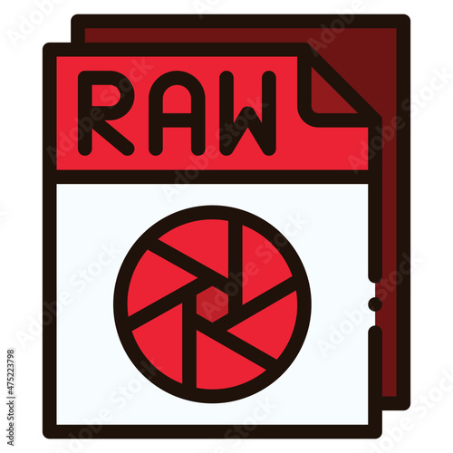 raw file filled outline icon
