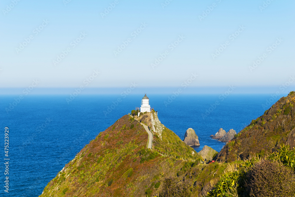 Panoramic View of Nugget Point Lighthouse, Nugget Point South Island New Zealand