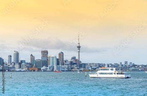 Auckland City View from Bayswater Wharf Auckland, New Zealand