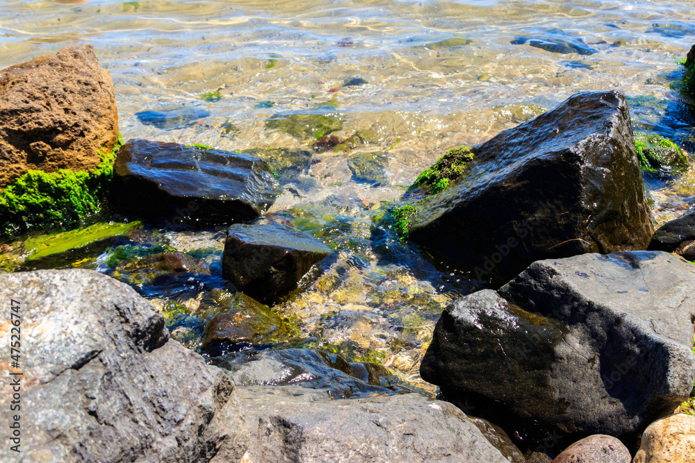 Stony shore of the Black sea in Bulgaria Stony shore of the Black sea in Bulgaria