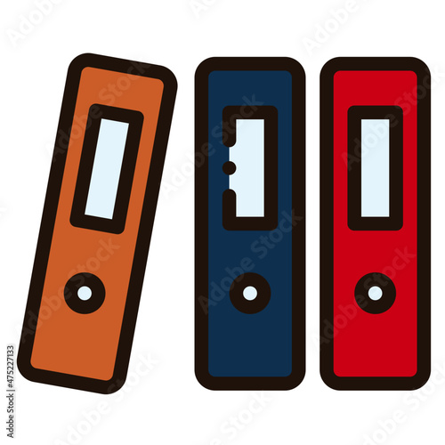 archives blue line icon
