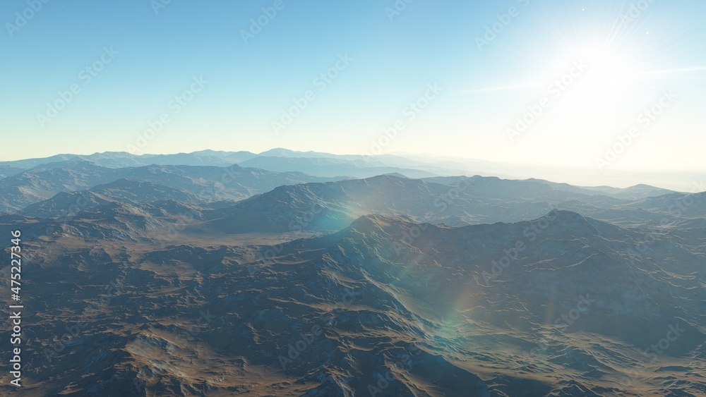 realistic surface of an alien planet, view from the surface of an exo-planet, canyons on an alien planet, stone planet, desert planet 3d render realistic surface of an alien planet, view from the surface of an exo-planet, canyons on an alien planet, stone planet, desert planet 3d render