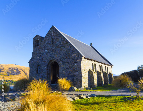Historic and Iconic Building of Good Shepherd Church at Lake Tekapo, South Island New Zealand; Church of the Good Shepherd Lake Tekapo
