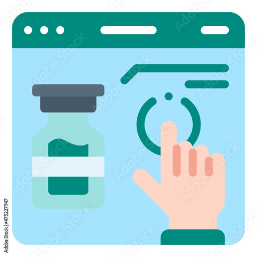 online pharmacy flat icon
