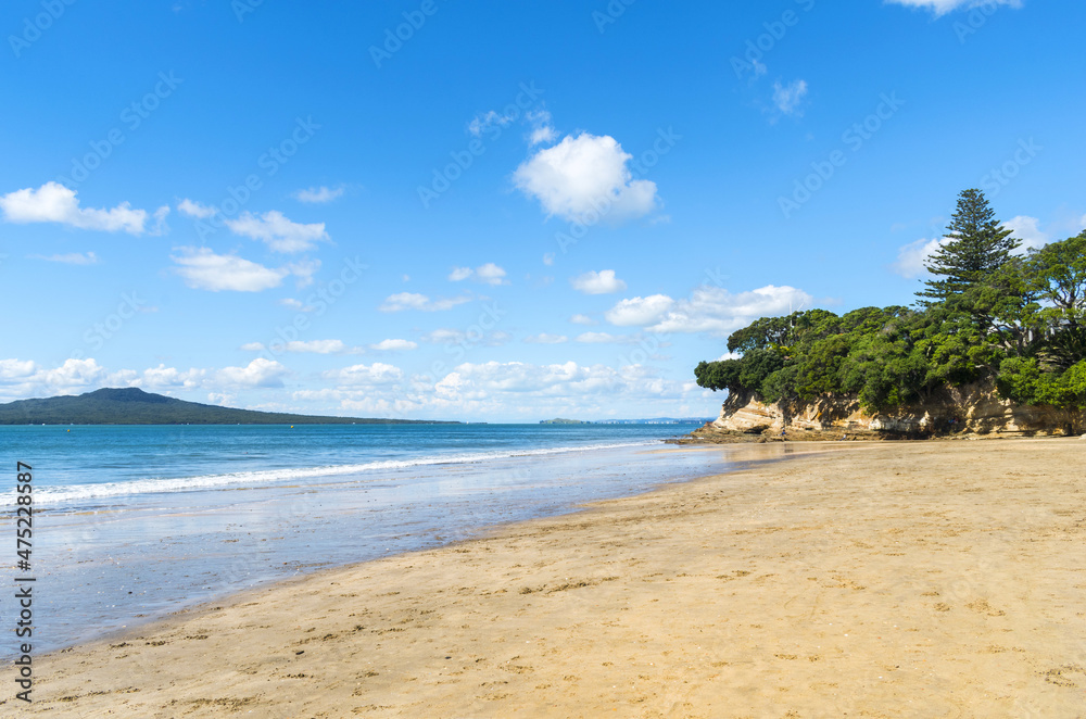 Panoramic View of Takapuna Beach Auckland New Zealand
