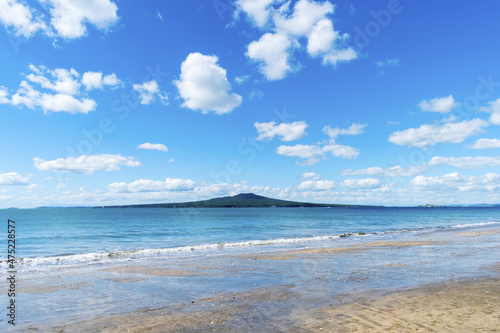 Panoramic View of Takapuna Beach Auckland New Zealand photo