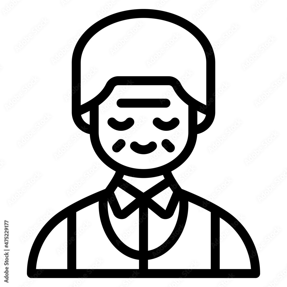 elderly outline icon