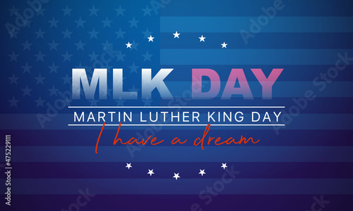 Fotografia, Obraz Martin Luther King Jr Day greeting card - I have a dream inspirational quote - h