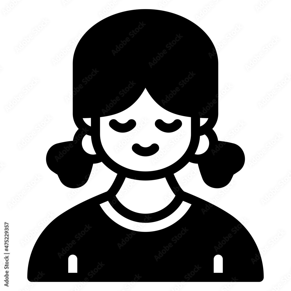 girl glyph icon