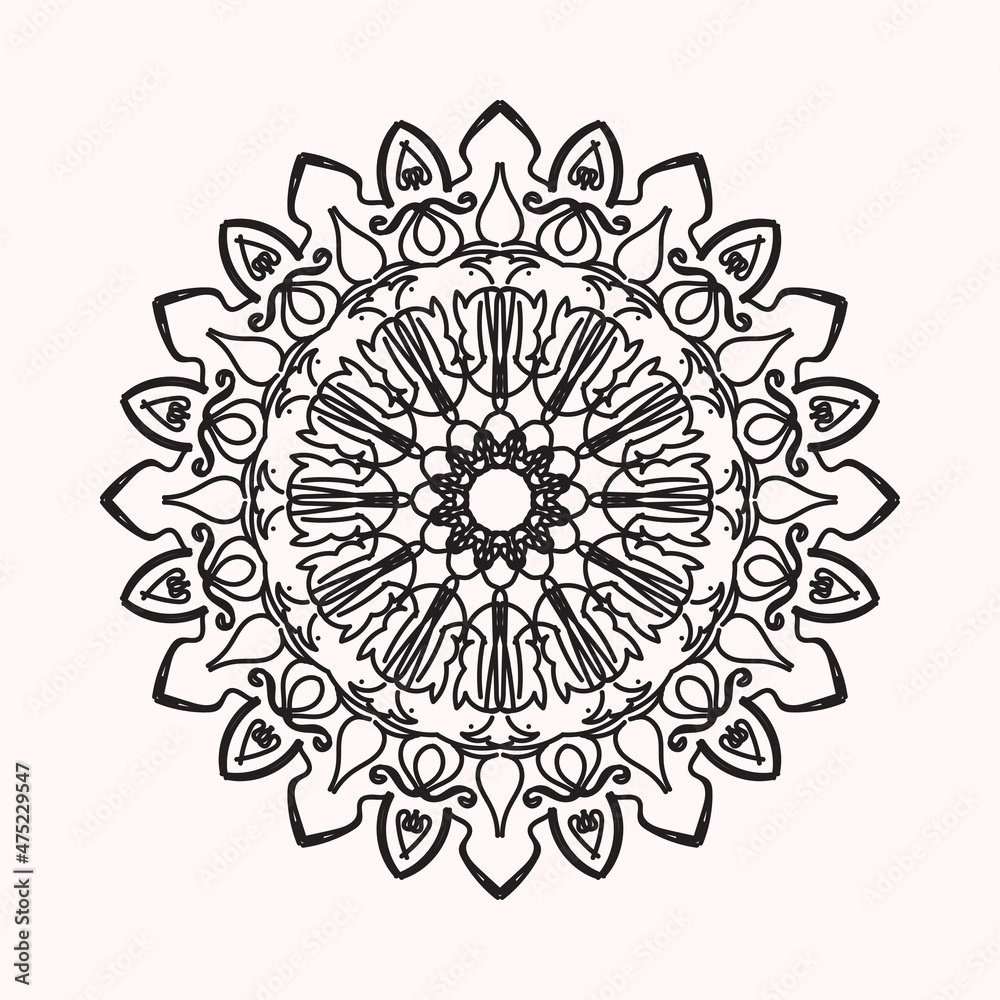 Vector round abstract circle. Mandala style. Vector round abstract circle. Mandala style.