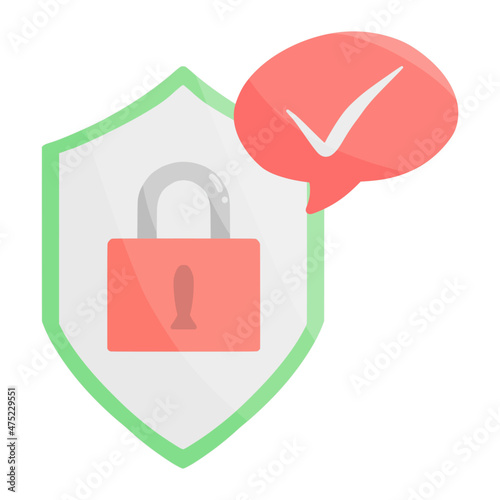 safe protection for cybercrime color illustration