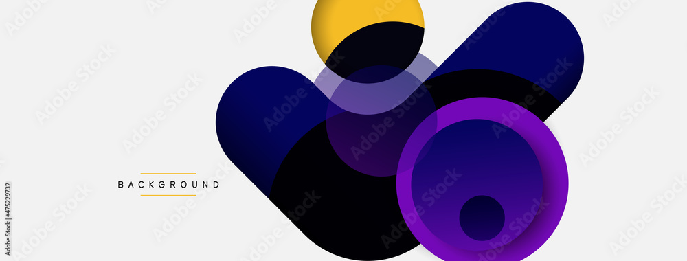 Circle and round shapes abstract background. Vector illustration for wallpaper banner background or landing page Circle and round shapes abstract background. Vector illustration for wallpaper banner background or landing page