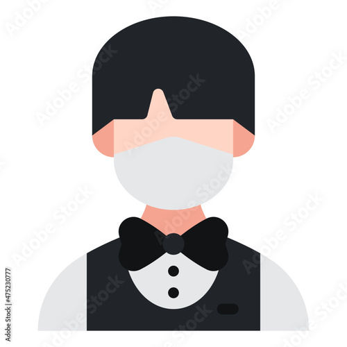 bartender flat icon