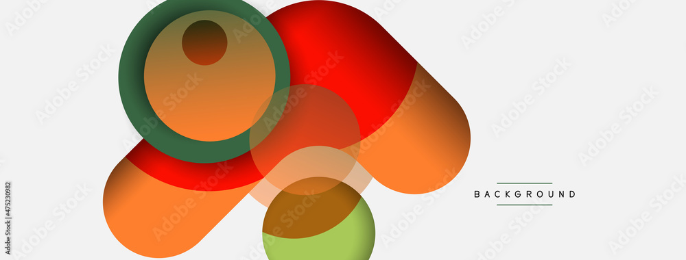 Circle and round shapes abstract background. Vector illustration for wallpaper banner background or landing page