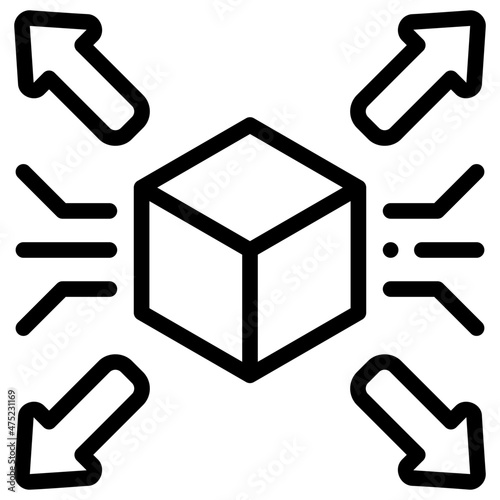 decentralized line icon