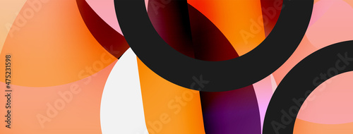 Circle abstract background. Vector illustration for wallpaper banner background card or landing page