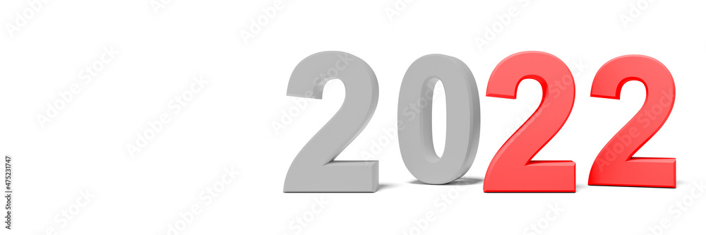 Happy New Year Background. Start to 2022. 3D illustration