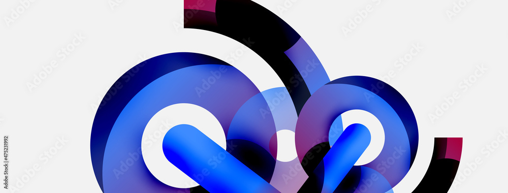 Round shapes circles and other geometric forms. Vector illustration for wallpaper banner background card or landing page Round shapes circles and other geometric forms. Vector illustration for wallpaper banner background card or landing page