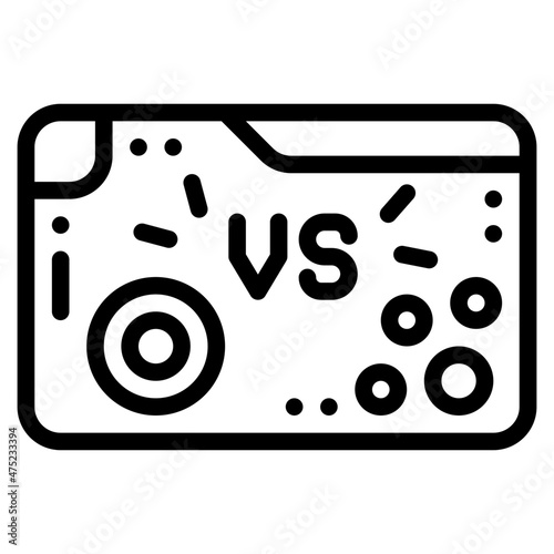 mobile game line icon