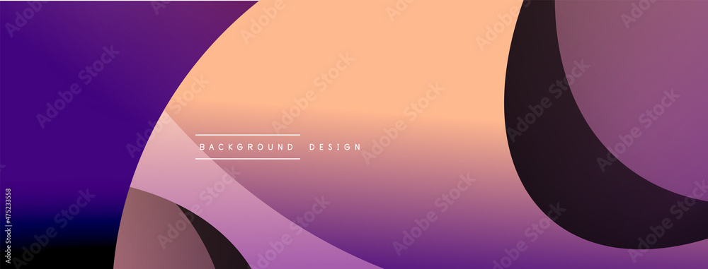 Creative geometric wallpaper. Minimal abstract background. Circle and wave composition vector illustration for wallpaper banner background or landing page Creative geometric wallpaper. Minimal abstract background. Circle and wave composition vector illustration for wallpaper banner background or landing page