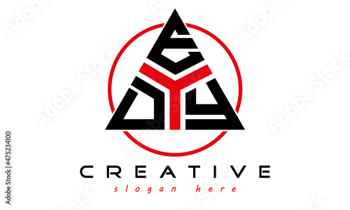 emblem badge with wings DEY letter logo design vector, business logo, icon shape logo, stylish logo template