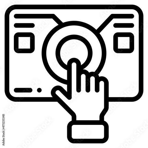 interactive outline icon
