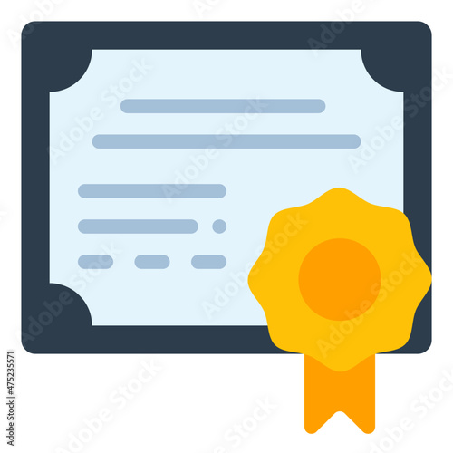 certificate flat icon
