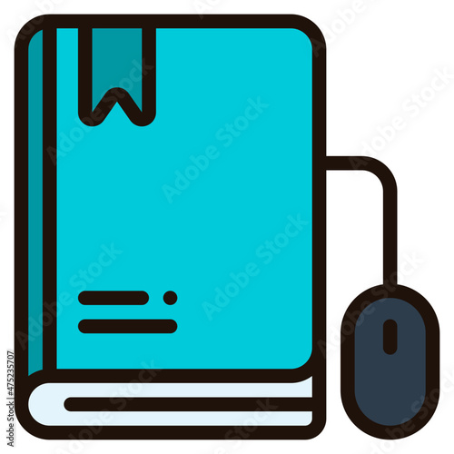 ebook filled outline icon