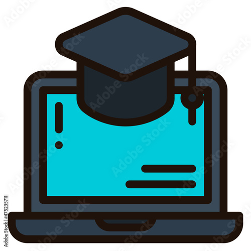 elearning filled outline icon
