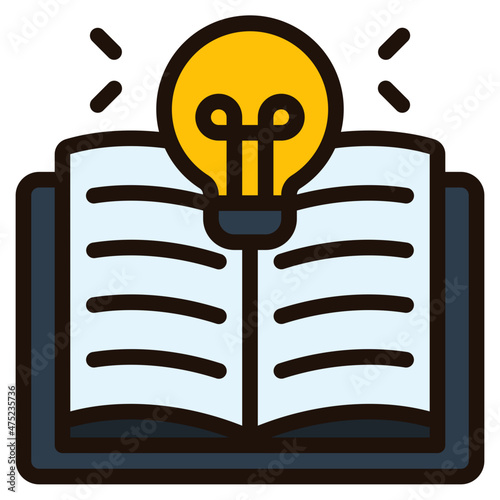 learning filled outline icon