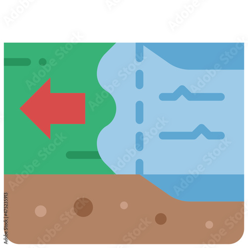 high tide flat icon