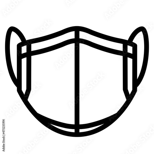 cloth mask outline icon