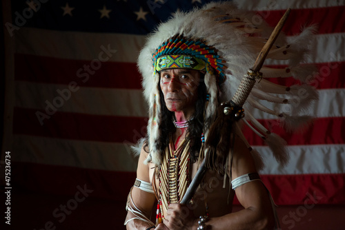 Murais de parede portrait Native American or American Indian Indigenous peoples of the Americas