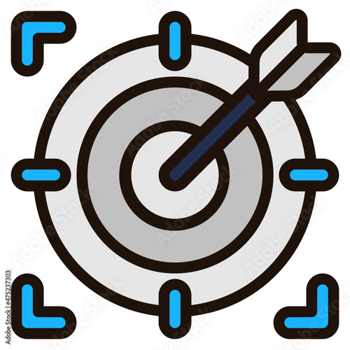 target filled outline icon